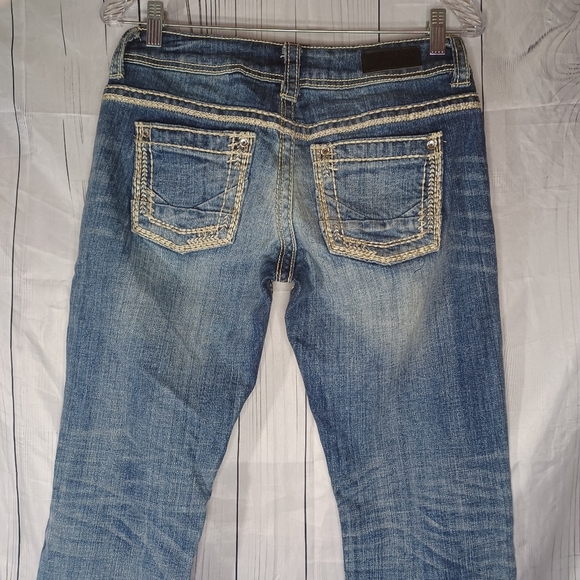 Daytrip Lyra Low Rise Bootcut Classic Blue Denim Jeans - Picture 10 of 16